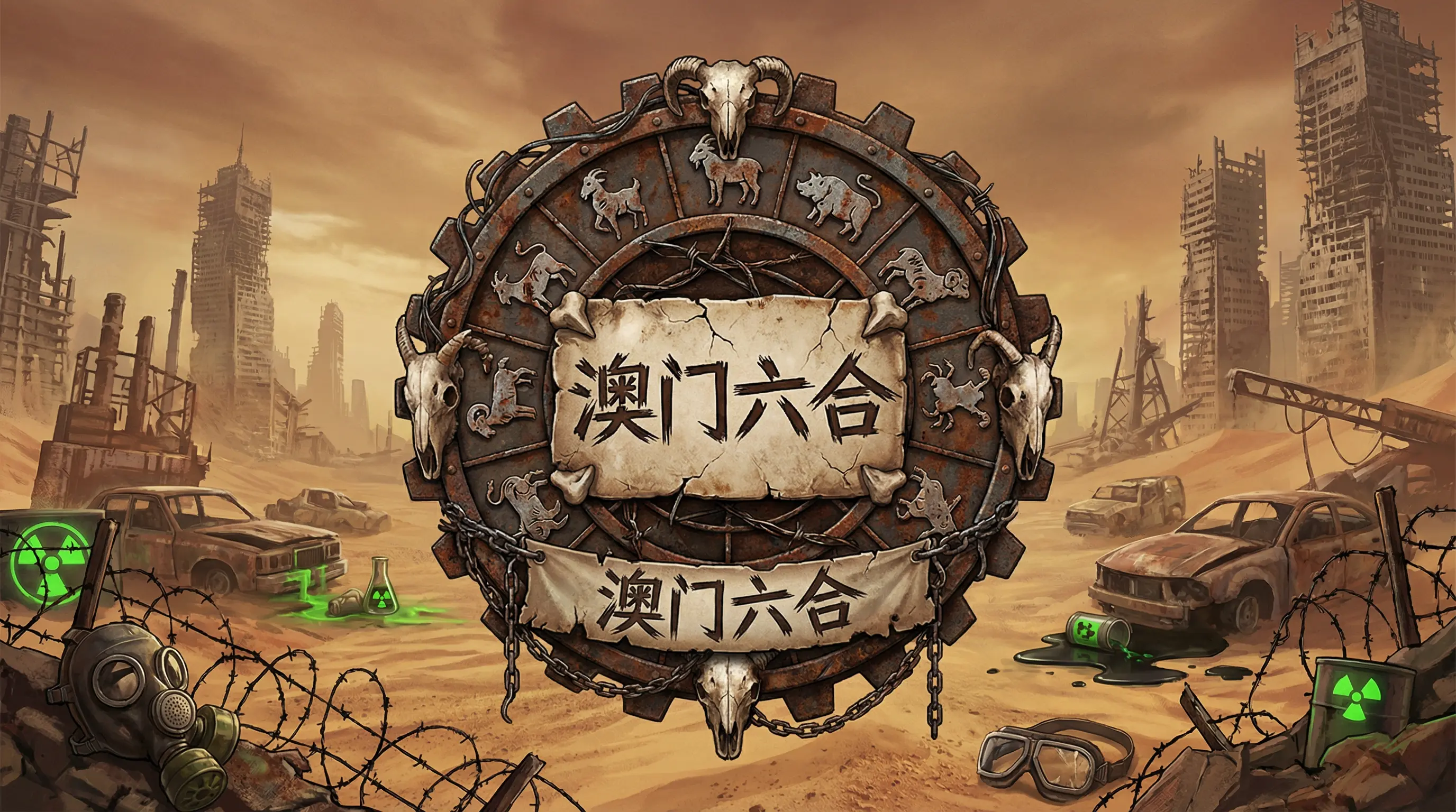 六合彩废土朋克风格标志